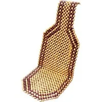 IWH Sitzauflage Auto Sitzauflage NATUR Holzkugeln Holzkugelsitzauflage 127 x 39 cm