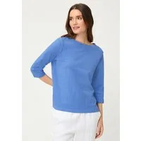 Olsen T-Shirt Shirt mit Karomuster und 3/4-Ärmeln