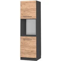 Vicco Herdumbauschrank Fame-Line, Goldkraft Eiche/Anthrazit, 60 cm offen (1-St)