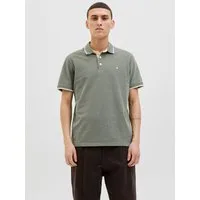 Jack & Jones Poloshirt JJEPAULOS Poloshirt mit klassischem Kragen und figurbetonter Form Logostickerei, modisch, schmal, Baumwolle, Polokragen