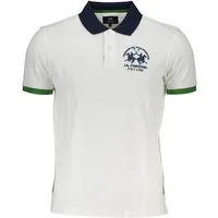 La Martina Poloshirt Weiße Herren-Polohemd, Kurzarm, reguläre