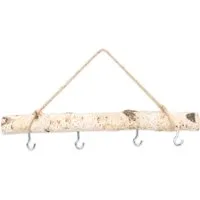 NaDeco Bastelnaturmaterial Birkenzweig ca. 30cm mit 4 Haken und Kordel