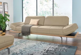 Creation BY ROLF BENZ 4-Sitzer "CR.420, Designsofa, Loungesofa" in 2 Qualitäten, Holzrahmen in Eiche Natur oder Nußbaum, Breite 252 cm