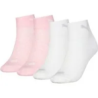 PUMA Kurzsocken PUMA WOMEN QUARTER 4P ECOM (4 Paar) mit atmungsaktivem Materialmix