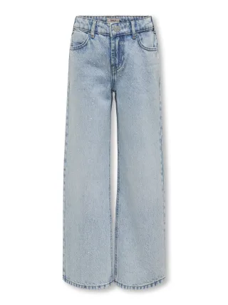 KIDS ONLY - KOGCOBAIN RHINESTONE WIDE DNM AZG NOOS Light Blue Denim - Gr. - 152