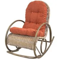 moebel-direkt-online Schaukelstuhl Luisa (Inklusive Kissenauflage), Naturmaterial Rattan