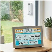 TFA Dostmann WLAN Funk-Wetterstation, wetter.com-Prognose, TFA.me, 100m, Silber Funkwetterstation (Digital-Thermometer, Hygrometer, Warnung, Metall-Optik)