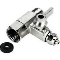 TWaLa Wasserfilter, Eckventil T-Verteiler aus Edelstahl 3/8" AG x 3/8"IG x 1/4" Schlauch