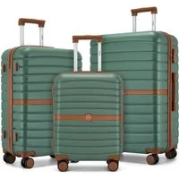 KONO Handgepäckkoffer Koffer Trolley ABS+PC Hartschalenkoffer