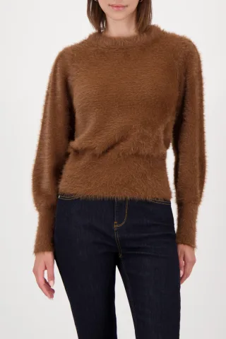 monari - Flauschiger Pullover whisky - Gr. - 44
