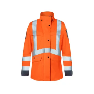 KÜBLER PROTECTIQ HIGH VIS Damen Wetterjacke ARC2 PSA 3 warnorange/anthrazit XS - 1495 8430-3797-XS