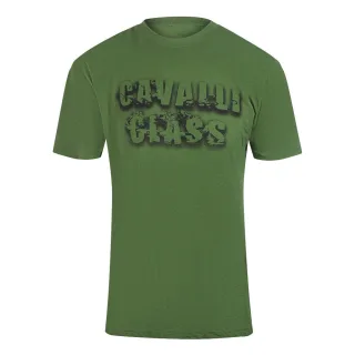 Cavalli Class - T-shirt In Militärgrün Mit Auffälligem Logo In Rauchgrau