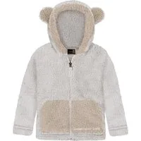 normani Fleecejacke Kinder Teddy Jacke Barvas Winterjacke Übergangsjacke Sherpajacke mit Kapuze und Ohrem