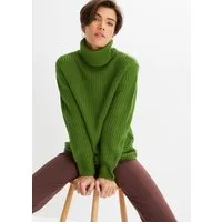 bonprix Rollkragenpullover in Rippstrick-Qualität, für kühle Tage, lässige Passform