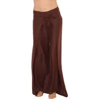 Leucht-Welten Pumphose Wickelhose aus bequem fallenden Material Braun für Damen wie Herren