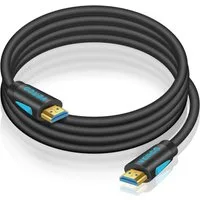 VERCO Full HD 4K 8K UHD rundes 2.1 HDMI-Kabel, HDMI Typ A, (300 cm), HDR eARC 3D Cec High Speed Ethernet Stecker sind vergoldet