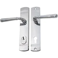 Häusler Onlinehandel GmbH Türbeschlag Schutzbeschlag Helena LS Chrom HS 92 Dr-Dr, Außenschild mit Stahleinlage