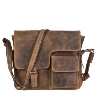 Greenburry Umhängetasche Vintage A4 Messenger Bag | antikbraun