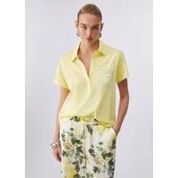 Liu Jo Kurzarmshirt - Poloshirt Damen - Damenshirt - T-Shirt - Shirt mit Strass - gelb