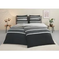 TOM TAILOR HOME Bettwäsche Felix in Gr. 135x200 oder 155x220 cm, Renforcé, 3 teilig, mit GRATIS-Zugabe: Gästehandtuch (100% Baumwolle), mit Reißverschluss