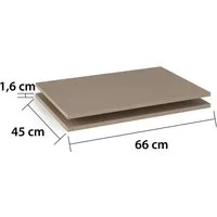 rauch Einlegeboden Zubehör für Rauch-Drehtürenschränke ORANGE, 2er-Set Breite 66 cm, Tiefe 45 cm
