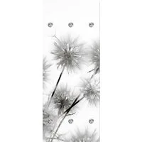 queence Garderobenleiste Pusteblumen, Wandgarderobe, Garderobe, Schwarz/Weiß, Wand