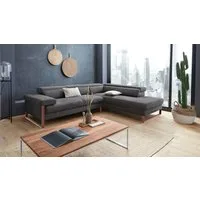 W.SCHILLIG Ecksofa finn, Designsofa mit tollem Sitzkomfort, bequem, L-Form, German Design Award 2016, Fußgestell Nussbaum natur, Breite 281 cm