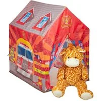 relaxdays Spielzelt Feuerwehr Kinderzelt