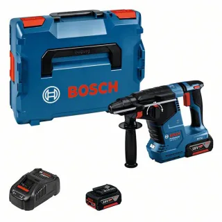Bosch Akku-Bohrhammer mit SDS plus GBH 18V-24 C, 2 x Akku, Schnellladeg. und L-BOXX - 0611923003