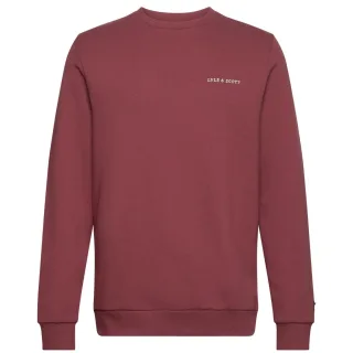 Lyle & Scott Sweatshirt mit aufgesticktem Fletcher-Logo in Burgunderrot