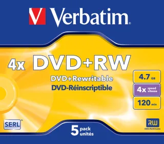 Verbatim DataLifePlus | 43229 | 5 x DVD+RW - 4.7 GB 4x