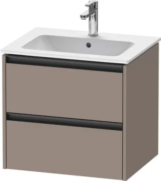 Duravit Ketho.2 Waschtischunterbau wandhängend Basalt Matt 610x480x550 mm - K25262043430000 K25262043430000