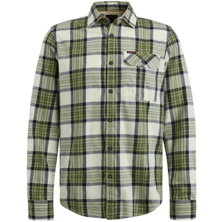 PME Legend - Long Sleeve Shirt Ctn Twill Check sage - Gr. - XL