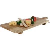 BURI Servierbrett XL Holz-Servierbrett 100x28cm Holzplatte Servierplatte Buffetbrett, Holz