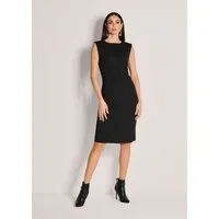 MADELEINE Midikleid Elegantes ärmelloses Kleid mit Struktur Strukturqualität mit Rundhalsausschnitt, knieumspielende Länge