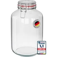 Wellgro Vorratsglas Einmachgläser mit Bügelverschluss rund, Fermentierglas, (1-tlg)