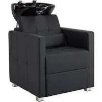 Barberpub Waschbecken Barberpub Friseurstuhl mit Waschbecken Friseurwaschbecken 8010, aus Keramik, Verstellbar, Rückwärtswaschsessel, für SPA Salon