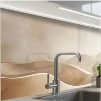 KitchenYeah Küchenrückwand Muster selbstklebend (keine Folie) Beige - Natur - Abstrakt - Modern, (1-tlg), Spritzschutz, Küche, Rückwand, Küchenwand, Küchenfront, 30x20 cm