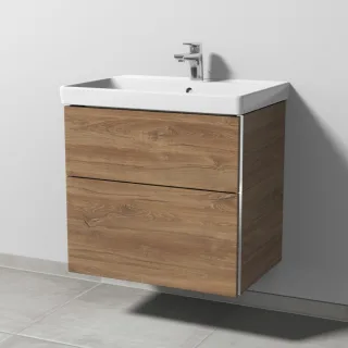 Sanipa 3way Waschtischunterbau zu Villeroy & Boch Avento Waschtisch mit 2 Auszügen, Eiche-Kansas BR62259