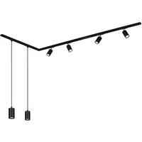 Briloner Leuchten Schienensystem-Sets RAIL, ohne Leuchtmittel, Schienensystem Rail 2,25 m Schwarz max.9W Decke Wohnzimmer Büro Küche
