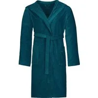 Vossen Unisex-Bademantel Texas, ideal für Sauna & Spa, Hotelbademantel, Morgenmantel, Kurzform, Webvelours, Kapuze, Gürtel, für Damen & Herren