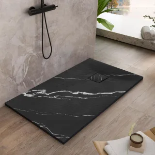 Neuesbad Duschwanne Magnum CARRARA BLACK 90x120 NB1RE103611