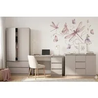 Deine Möbel 24 Schreibtisch SIMO 06, weiß / kaschmir, 110 cm breit, mit 3 Schubladen (SIMO - Kollektion, 1-St., ideal für Arbeitszimmer, Kinder- & Jugendzimmer), Kinderschreibtisch