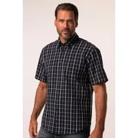 JP1880 Kurzarmhemd Karohemd Halbarm Seersucker Buttondown-Kragen
