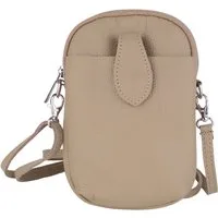 MIRROSI Handytasche Damen Kleine Umhängetasche aus Echtleder Made in Itlay (ca. 14x21x3cm), Mini Handytasche zum Umhängen, Handy Tasche