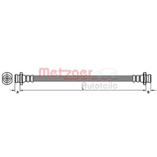 Metzger Bremsschlauch hinten Opel Agila Suzuki Ignis