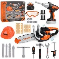 Kityhome Kinder-Werkzeug-Set 32-tlg Kinder-Werkzeugset, Lernspielzeug Heimwerker-Set für Kinder, (Set, 32-tlg), 32 Werkzeugset,Batteriebetriebener,für kleine Baumeister ab 3 Jahren