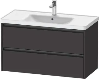 Duravit Ketho.2 Waschtischunterbau wandhängend Graphit Supermatt 984x455x549 mm - K25284080800000 K25284080800000