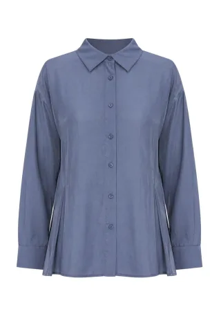 Fitted Texturiertes Button-Up Hemd