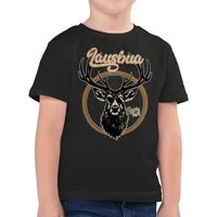 Shirtracer T-Shirt Lausbua Hirsch Hirschgeweih Lausbub (1-tlg) Mode für Oktoberfest Kinder Outfit